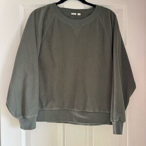 GAP Olive Fleece Pullover Gap sweatsuit olive green